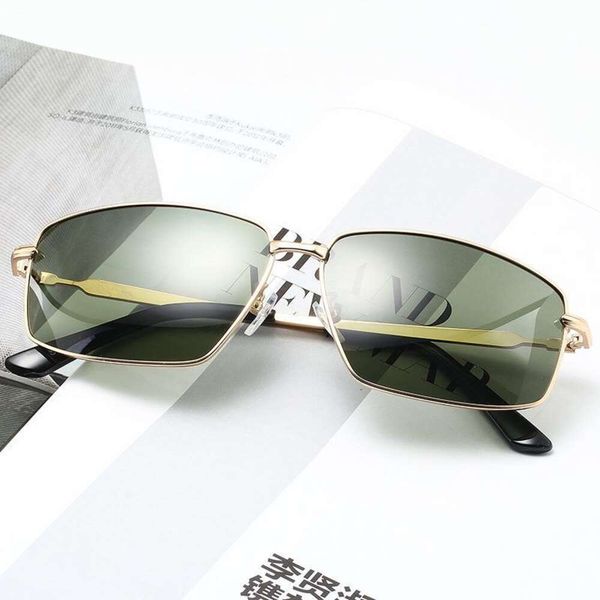 

mens trendy metal square eyeglasses big framed nac polarized mirror casual fishing toad blue ultraviolet sunglasses, White;black