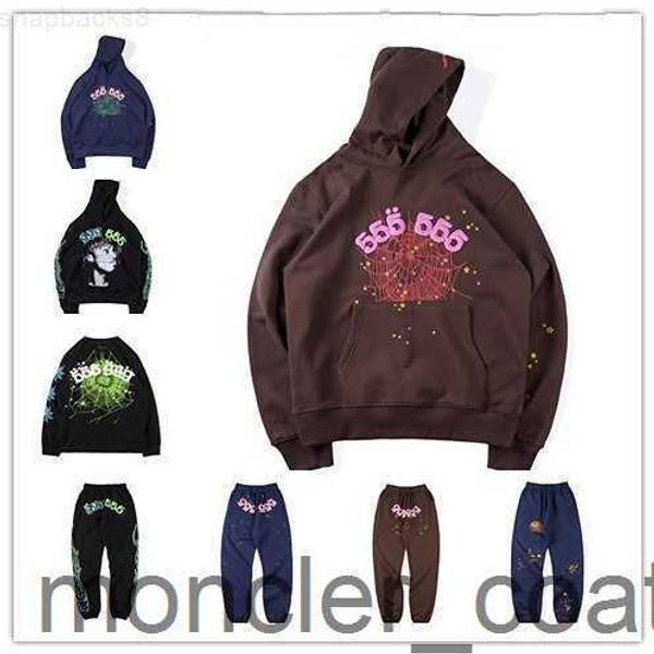 

men's hoodies sweatshirts pullovers young thug pink sp5der 555555 hoodie men women 1 foam print spider web graphic 555555, Black