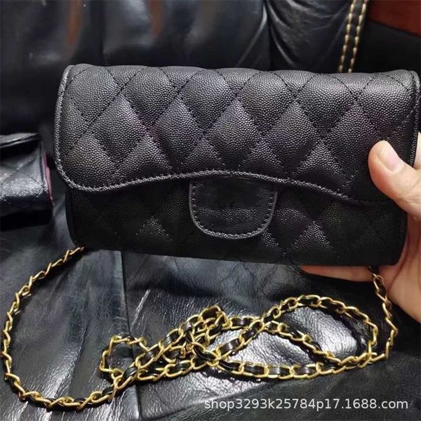 

new caviar chain lingge embroidered thread handheld zero wallet women's one shoulder crossbody bag 60% off outlet online