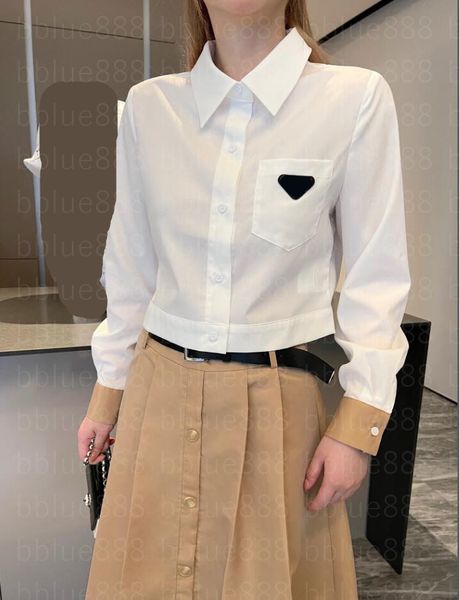 

24 women's long sleeve shirt paired with half kirt set half skirt paired with belt low key luxury sml830, White