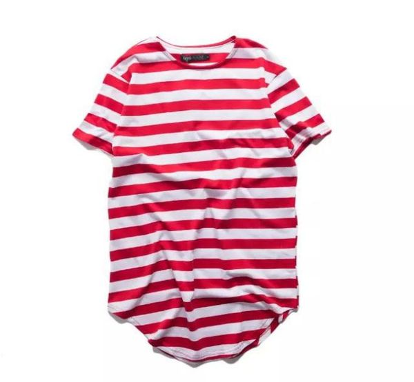 

men039s tshirts harajuku hip hop t shirt men striped extended tshirt oversized streetwear skate tee shirts swag clothes camis6234419, White;black