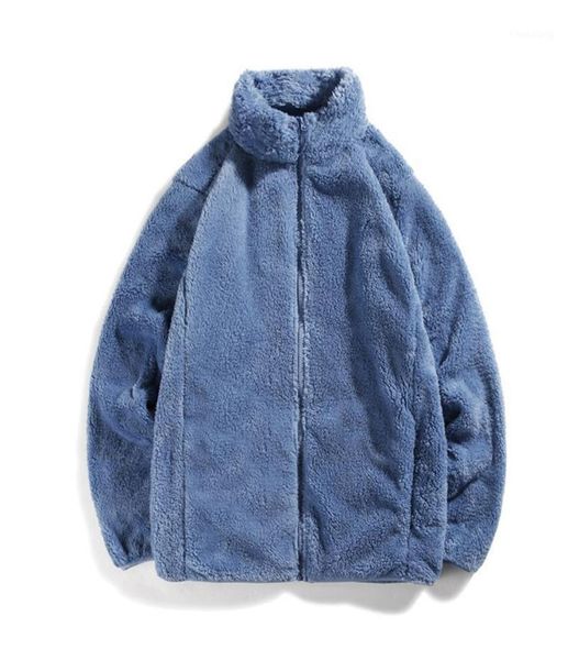 

men039s jackets 2021 warm fleece jacket men zipper windbreak winter loose oversize coat women hip hop autumn6085767, Black;brown