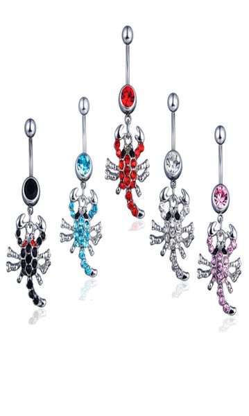 

d0074 scorpion belly navel button ring mix colors0123453796959, Silver