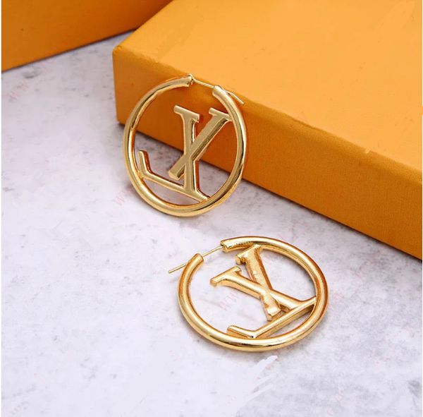 

classic style letter large circle hoop & huggie earrings, jewelry designer designed simple high sense of women's jewelry, wedding, banq, Golden;silver