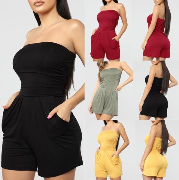 

new women off shoulder jumpsuit playsuit beach shorts romper bodycon trousers3022467, Black;white