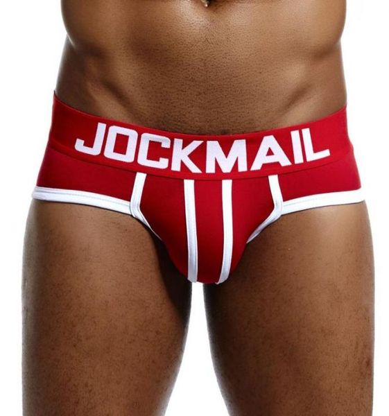 

jockmail men underwear briefs cotton u convex men briefs slips cueca masculina male panties calcinha gay underwear2153081, Black;white