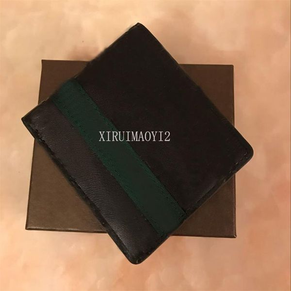

designer wallets embossing black brown with stripes leather men short billfold luxury brand purse credit card holder wallet fashio295c, Red;black
