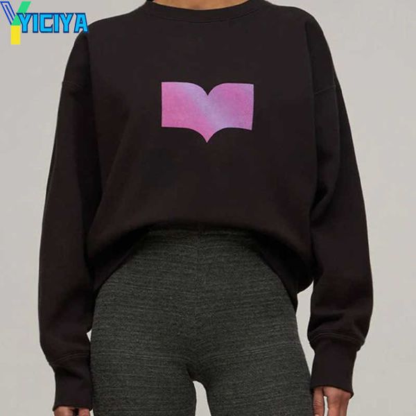 

yiciya hoodie is brand y2k sweatshirt hoodies women's sweater hood new clothes blouse streetwear female sweatshirts pullover, Black