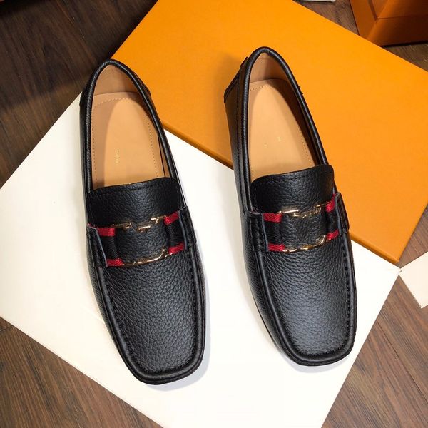 

12model designer loafers wedding men shoes solid color fashion driving shoes business casual party daily versatile simple classic luxury dre, Black