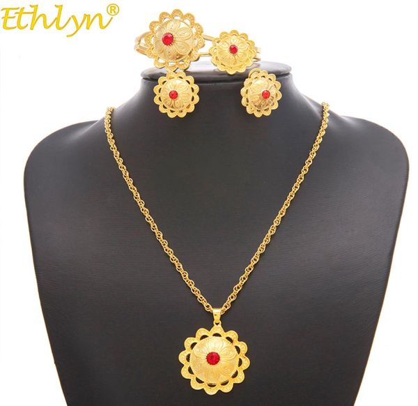 

ethlyn jewelry ethiopianeritrean bride gold color jewelry sets with stone african ethnic gifts habesha wedding giving s1972692296, Silver