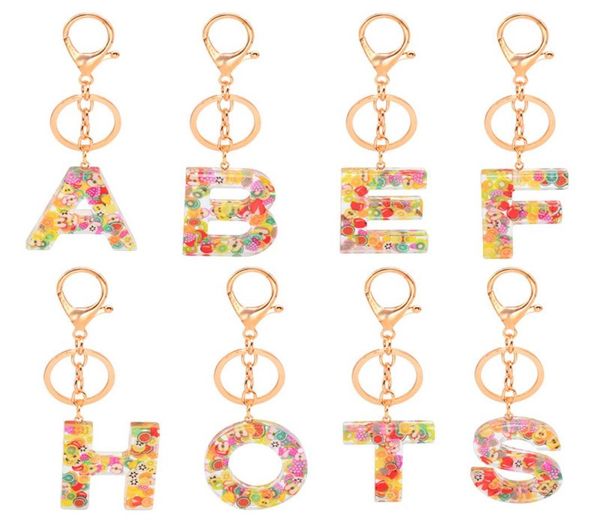 

cute colorful letter keychain for women girl charm accessories 26 english initial acrylic key chain ring car handbag purse decor8767480, Slivery;golden