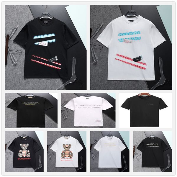 

men's designer t-shirt summer shirt printed skeleton rabbit fashion breathable loose edition 100% men's and women's casual sh, White;black