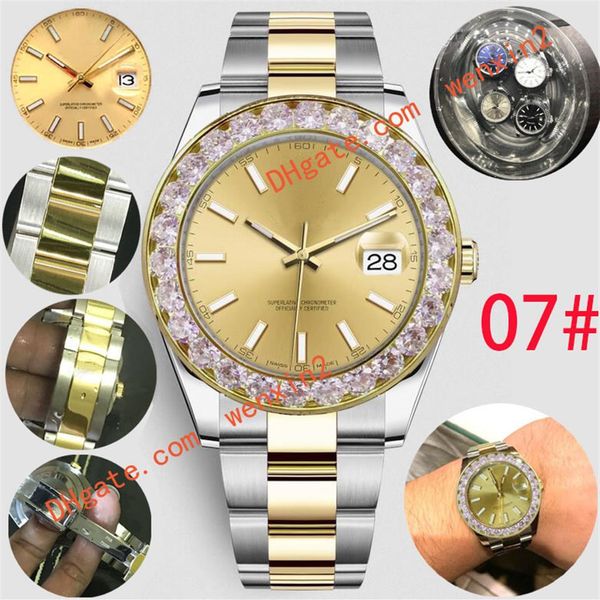 

waterproof huge mens diamond watch numerals mechanica automatic 43mm stainless steel swimming sports style classic go2791, Slivery;brown
