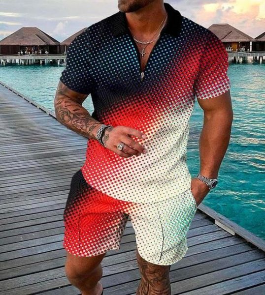 

men039s tracksuits sportswear set shirt street sports jogging zipper short sleeve shorts twopiece setmen039s men039smen7252125, Gray