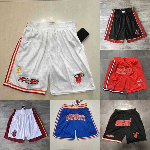 

golden state''warriors''men miami''heat''men throwback basketball shorts pocket
