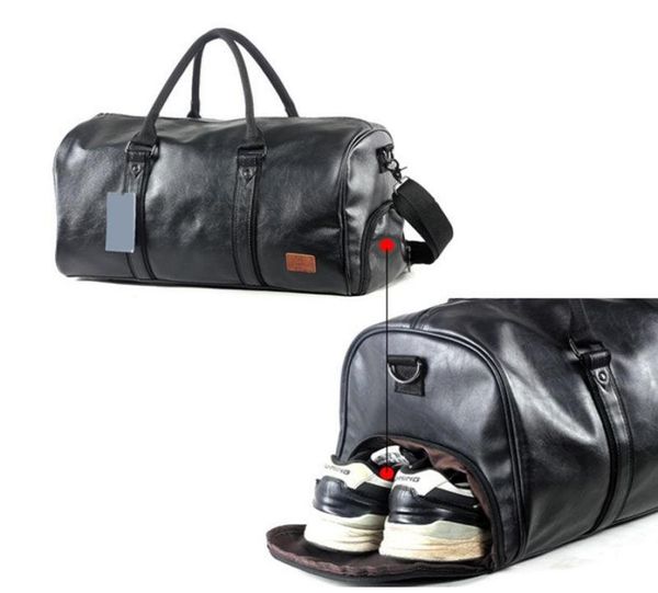 

designeroutdoor sport pu gym fitness bag training shoulder bags shoes storage pocket leather travel luggage multifunction handbag4084804