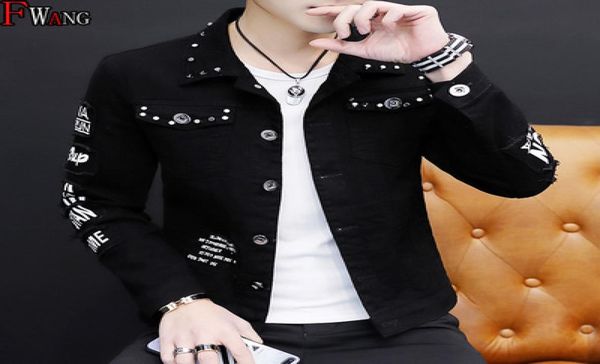 

spring and autumn jeans coat men039s koreanstyle fashion students handsome versatile jacket men039s wear summer new style c9529061, Black;brown