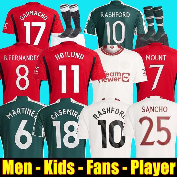 

onana fans player 23 24 soccer jerseys bruno fernandes rashford football shirt 2023 2024 men kids kit martinez casemiro antony garnacho moun, Black;yellow