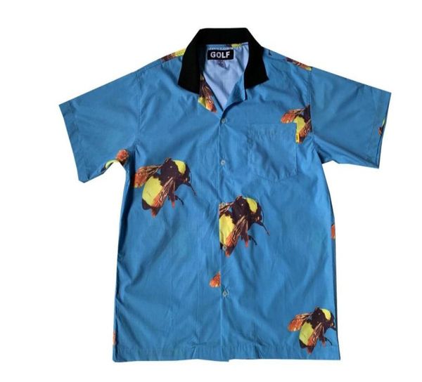 

new men golf flame le fleur tyler the creator cotton casual shirts shirt pocket shortsleeves  2xl ab256329151266793, White;black