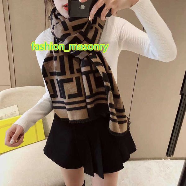 

scarf winter scarves letter women men scarf designers double f fashion classic women versatile gift shawl neck wrap core yarn imitation cash, Blue;gray