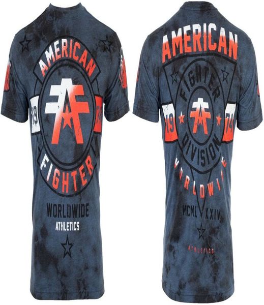 

mens t-shirt aman fighter mens s/s t-shirt silver lake navy blue crystal wash mma gym s-3xl5936363, White;black