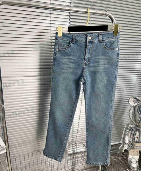 

womens jeans designer women clothing cnl embroidered denim trousers fashion brand high elastic tight light blue pencil pants 09126484542