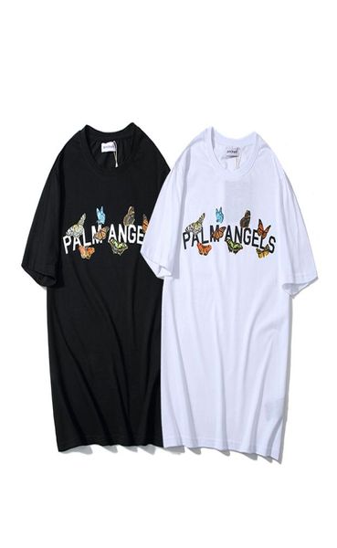 

2020angels beauty tide palm printing angels pa loose casual sports round neck short sleeve tshirt men and women 0803044407053, Gray