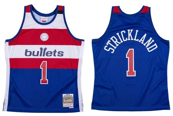 

rod strickland basketball jersey s-6xl mitchell & ness 1996-97 mesh hardwoods classics men women kids retro jersey, Black;red