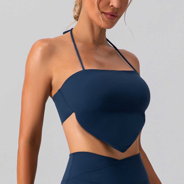 

lu lu women super quick dry active cool fitness hollow halter yoga sports bra