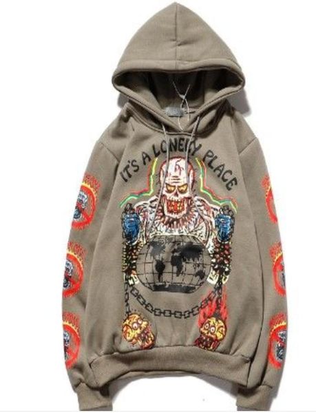 

2021 european and american fashion brand lazy style hooded sweater men039s hip hop alphabet print versatile couple039s pullo5861275, Black