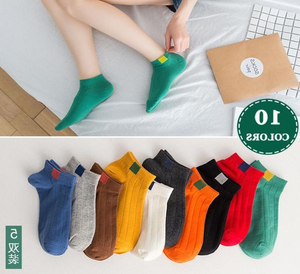 

5 pairs 2020 cotton men039s socks men fruit banana pineapple novelty male ankle happy socks for women men boat invisible7273468, Black