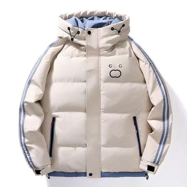 

men's down jacket parka classic brand casual men's outdoor winter down jacket neutral coat windproof and warm, Black