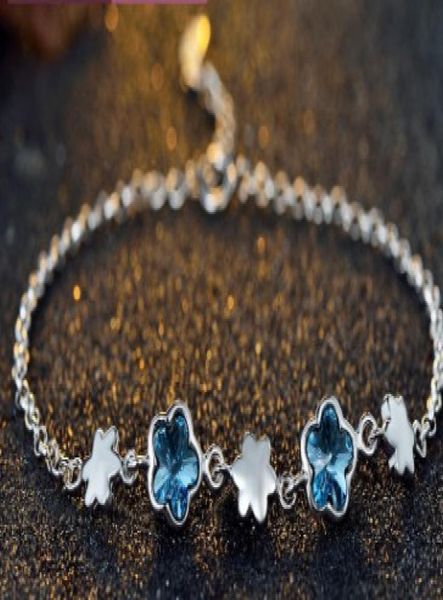 

925 silver inlay diamond pcs chain lady039s bracelet 1688017027592, Black