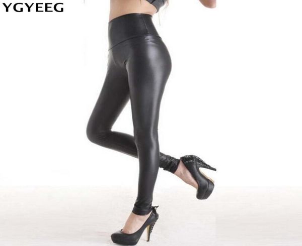 

faux leather high waist leggings new fashion women039s high elasticity leggings pants smlxlxxl multicolor8628790, Black