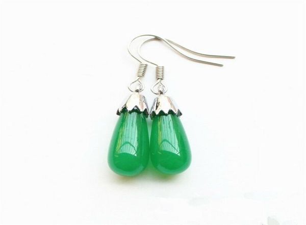 

fashion women039s earrings natural green malay jade earrings7792758, Silver