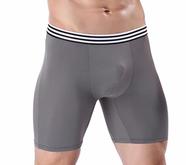 

underwear men boxer long underpants trunks boxershorts bulge pouch modal cotton breathable underpants underwear mens boxer9093817, Black;white