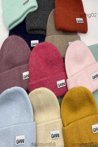 

wide brim hats ganni threefold thickened real hair knitted hat soft men39s and women39s couple39s style beanie6139413g7n0emlu, Blue;gray