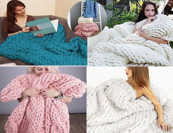 

fashion hand chunky knitted thick yarn bulky knitting throwwomen039s sweaters women039s7399609, White;black