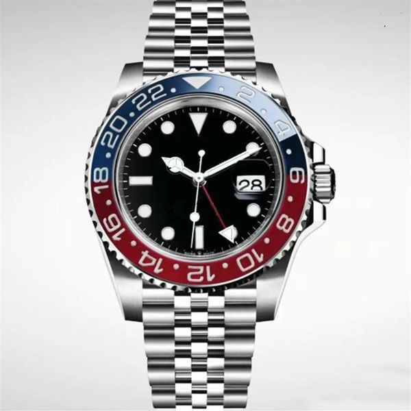 

mens womens watches automatic mechanical 40mm watch 904l stainless steel blue black ceramic sapphire glass super luminous wristwat254b, Slivery;brown