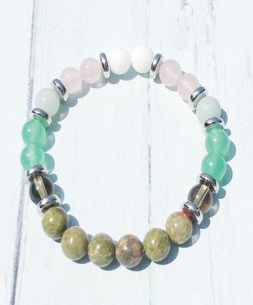 

mg0399 new design unakite jasper bracelet for women natural moonstone rose quartz bracelet negative balance energy jewelry6749995, Black