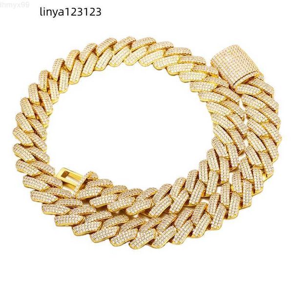 

custom 14k gold plated brass mossanite cuban link chain necklace multiple width length cut figaro chain for women mens, Silver