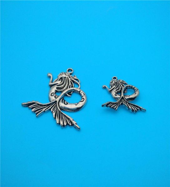 

mixed tibetan silver mermaid charms pendants jewelry making bracelet necklace fashion popular jewelry findings components accessor7522770, Bronze;silver