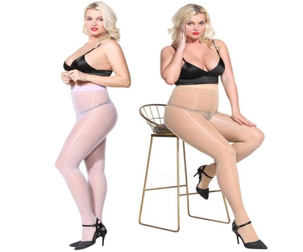 

women glossy super shiny pantyhose plus size sheer stockings gloss oil shine night clubwear dancer cheerleader tights4911482, Black;white