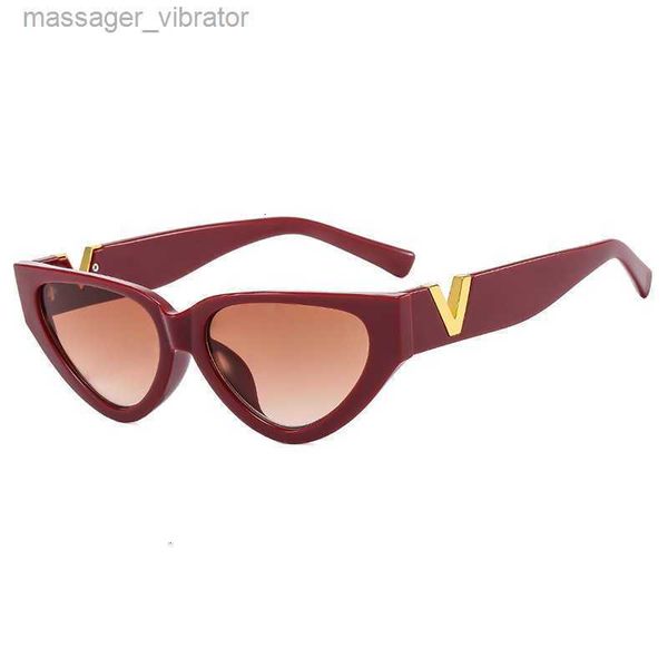 

triangle new v small frame cat eye sunglasses black and white panda stripe zebra print show glasses 5kf2 ftqs, White;black