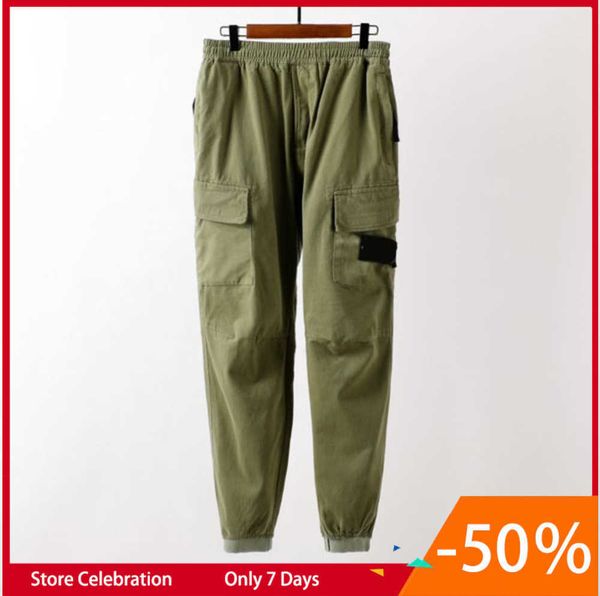 

mens cargo pants toney brand designer stone three colors high-end is land streetwear overalls trousers youth fashion men spring 665ess, Black