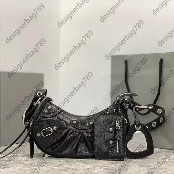 

classic le cagole half moon motorcycle bag tote latest retro handbags luxurys designer women's purses wallet mirror crossbody pochette