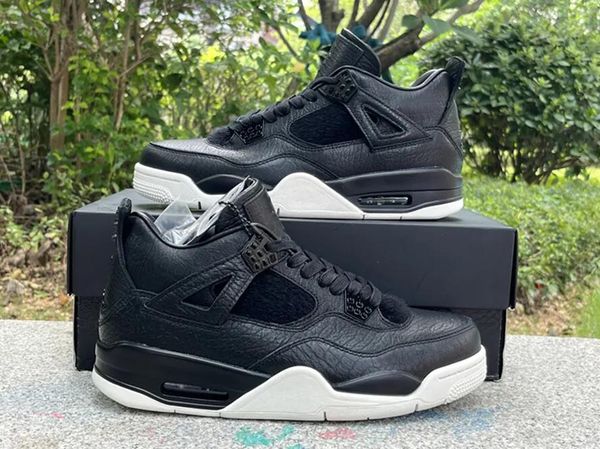 

4 premium black men basketball shoes j balvin x 3 medellin sunset 4s black/anthracite-black-sail multi-color outdoors sports sneakers with o