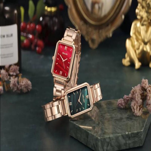 

small casual trend steel band fashion is watch waterproof quartz green watch watch not ladies watch gold vpvqp, Slivery;brown