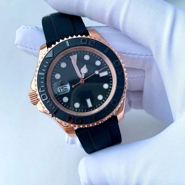 

designer men's super 41mm master strap mechanical waterproof classic wristwatch glass watches folding movement watch sapphire auto irbh, Slivery;brown