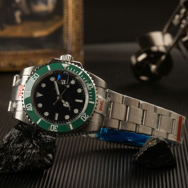 

Mens watch glide lock luxury Ceramic Bezel Sapphiremechanical submarine watches 904l steel dive wristwatches sapphire luminous rlx Watches Montre Christmas gift
